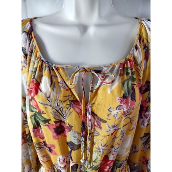 INC Maxi Dress Size 2X Fall Floral Peasant Boho Cottagecore New with Tag - Picture 5 of 12